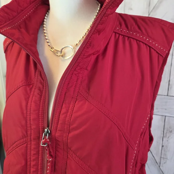 Coldwater Creek Cherry Red Sleeveless Vest - Picture 2 of 7